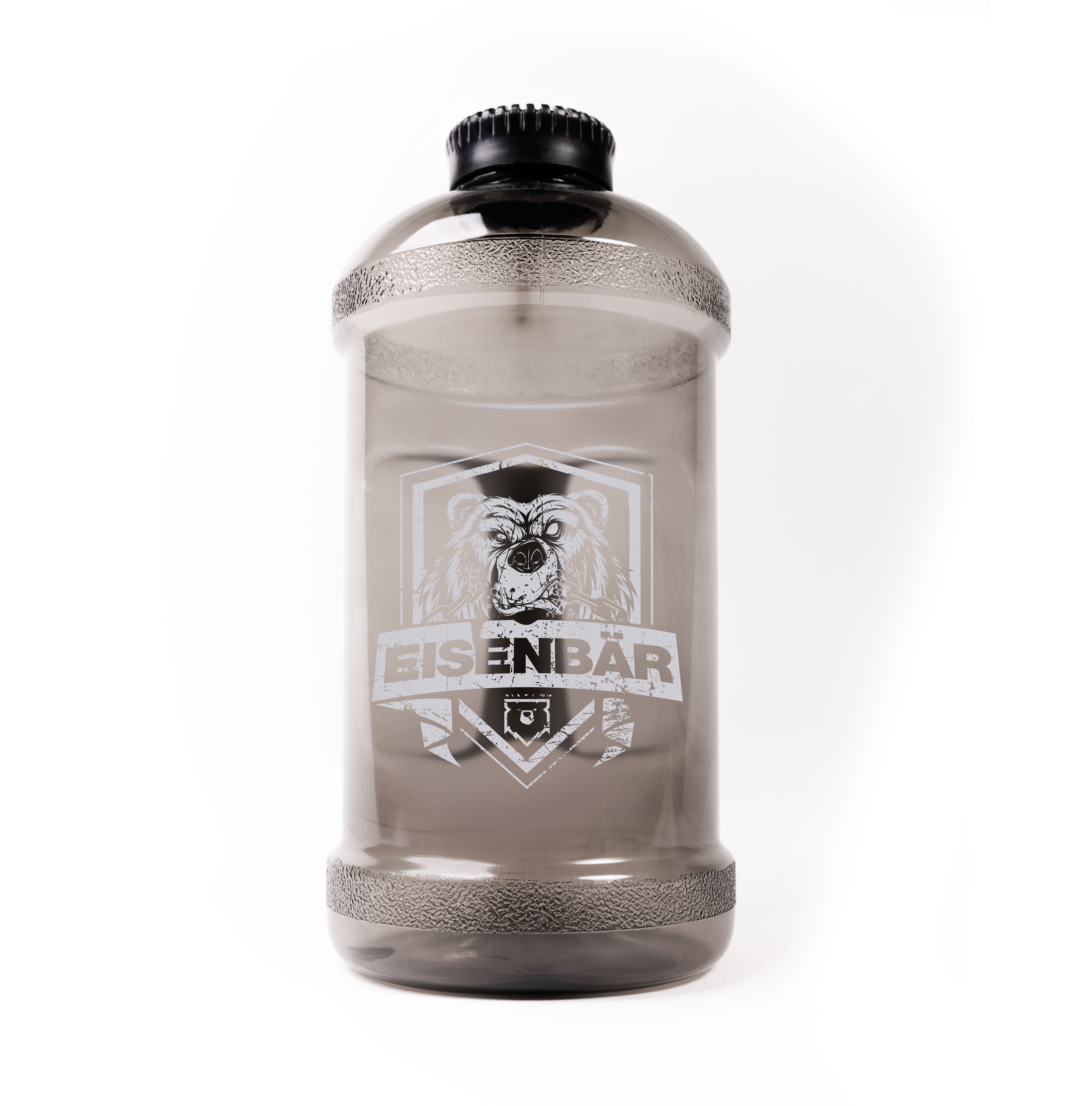 Eisenbär Wappen Wasserflasche Schwarz Transparent